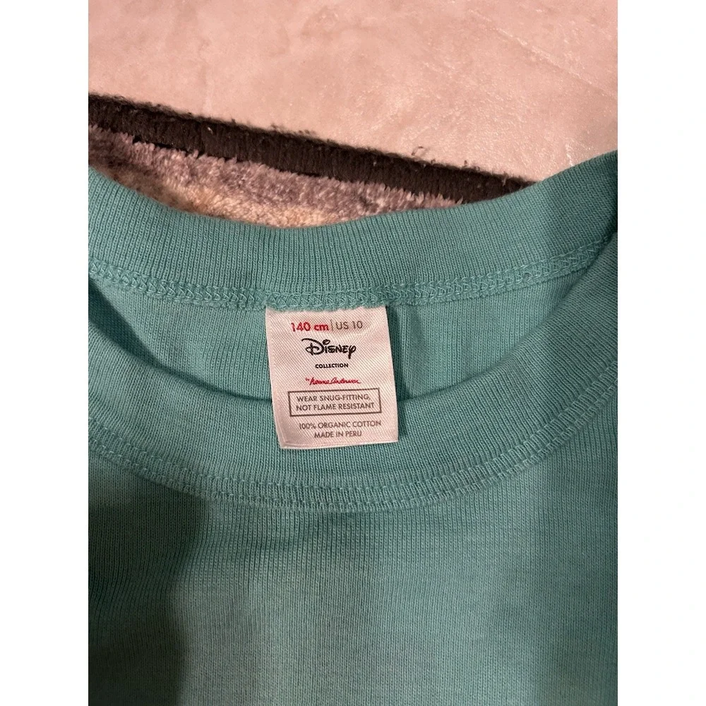 Disney Hanna Andersson Ariel Stripped Pajama Set Size‎ 10